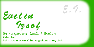 evelin izsof business card